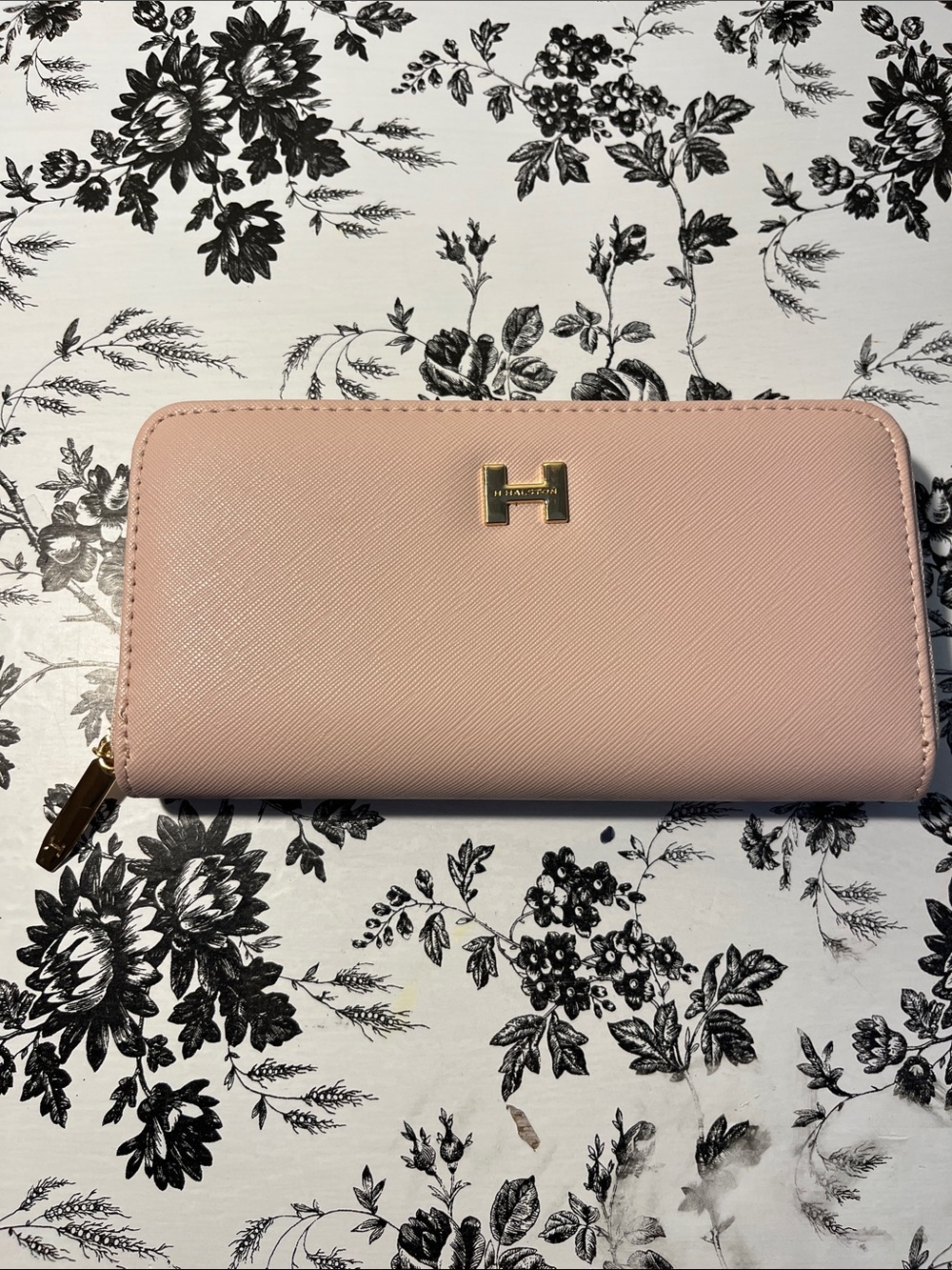 Halston Heritage Blush Pink Zip-Around Wallet
